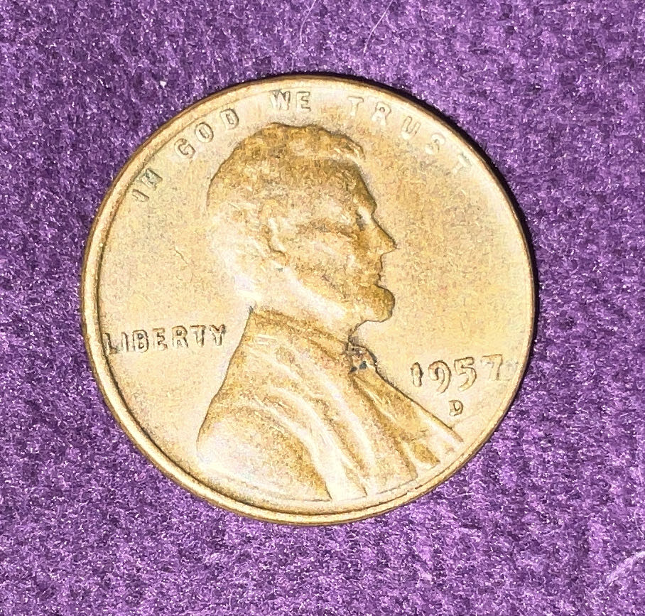 Penny 1957 Lincoln D 4  coin collectible - Main Image 3