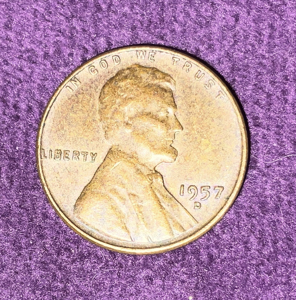 Penny 1957 Lincoln D 6  coin collectible - Main Image 3