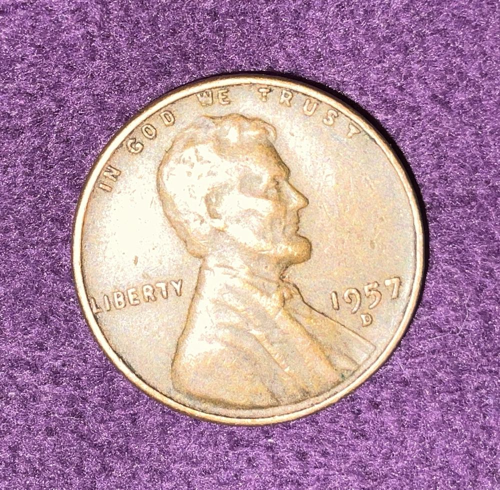 Penny 1957 Lincoln D 8  coin collectible - Main Image 3