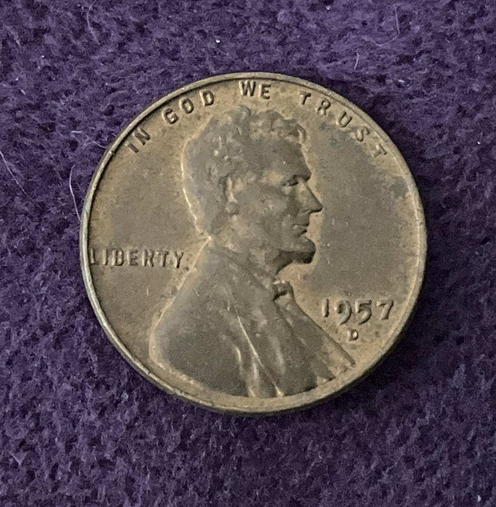 Penny 1957 Lincoln D 9  coin collectible - Main Image 3