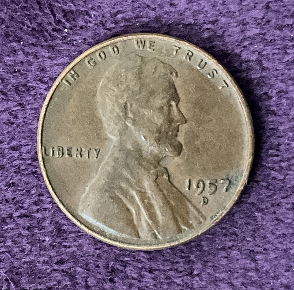 Penny 1957 Lincoln D 10  coin collectible - Main Image 3