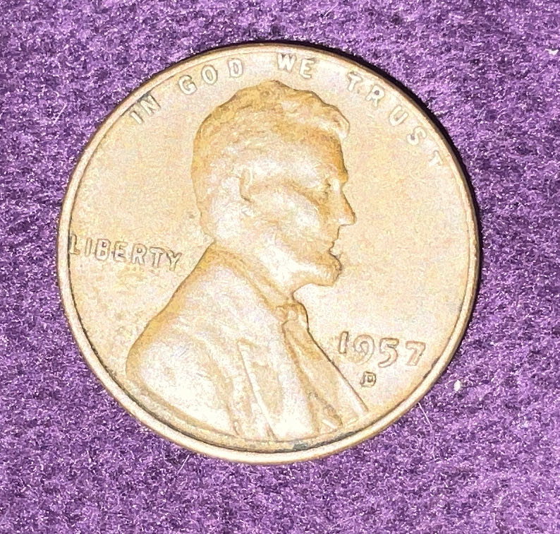 Penny 1957 Lincoln D 11  coin collectible - Main Image 3