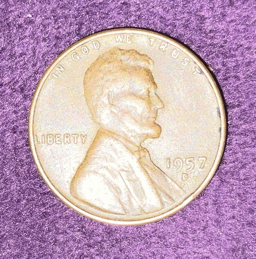 Penny 1957 Lincoln D 13  coin collectible - Main Image 3