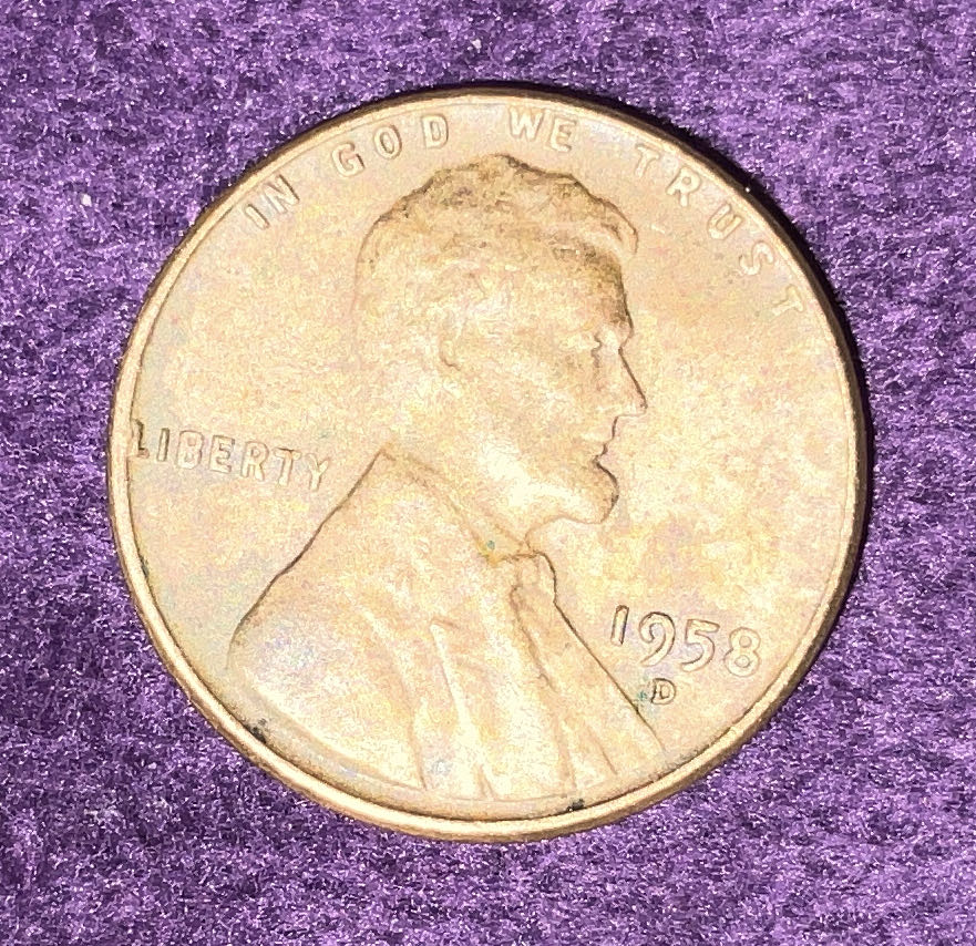 Penny 1958 Lincoln D  coin collectible - Main Image 3