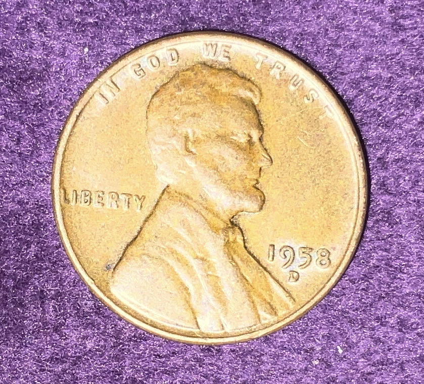 Penny 1958 Lincoln D  coin collectible - Main Image 3