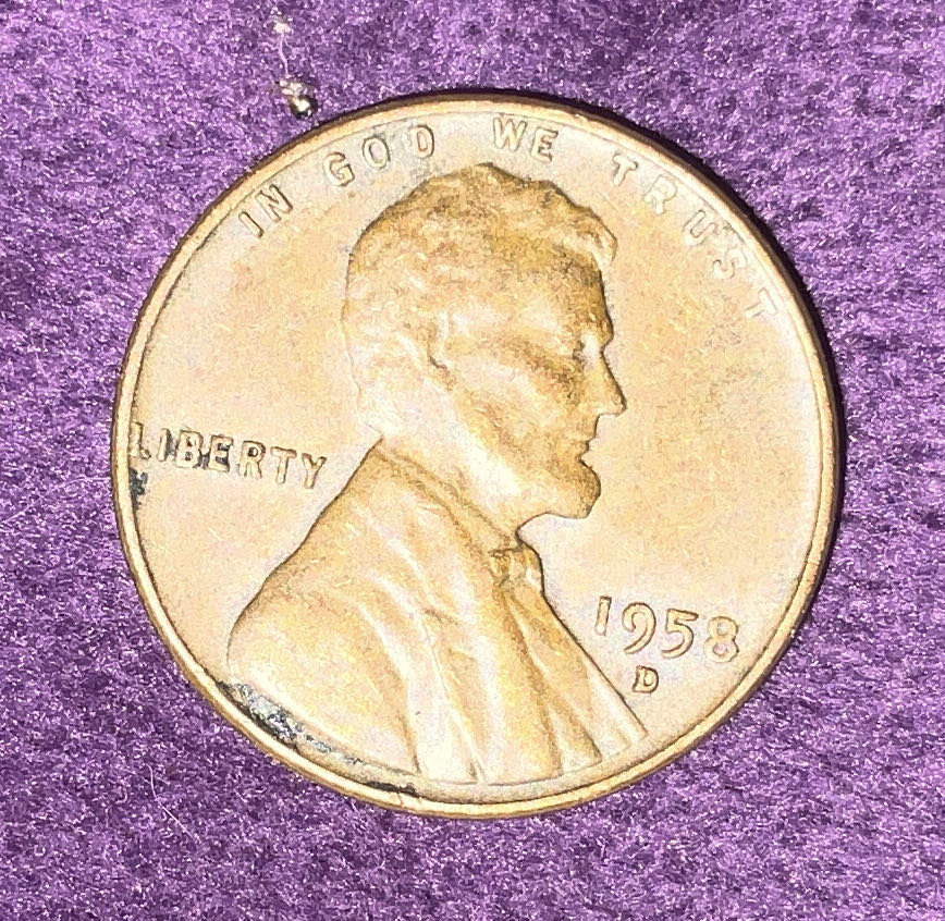 Penny 1958 Lincoln D  coin collectible - Main Image 3