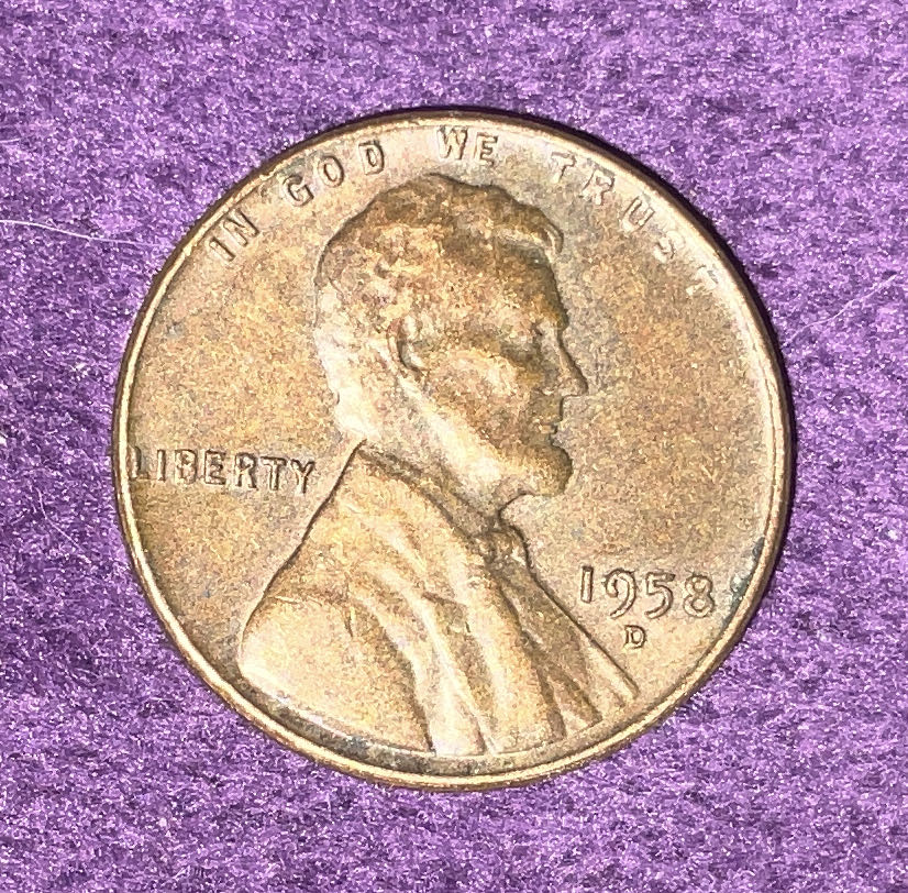 Penny 1958 Lincoln D  coin collectible - Main Image 3