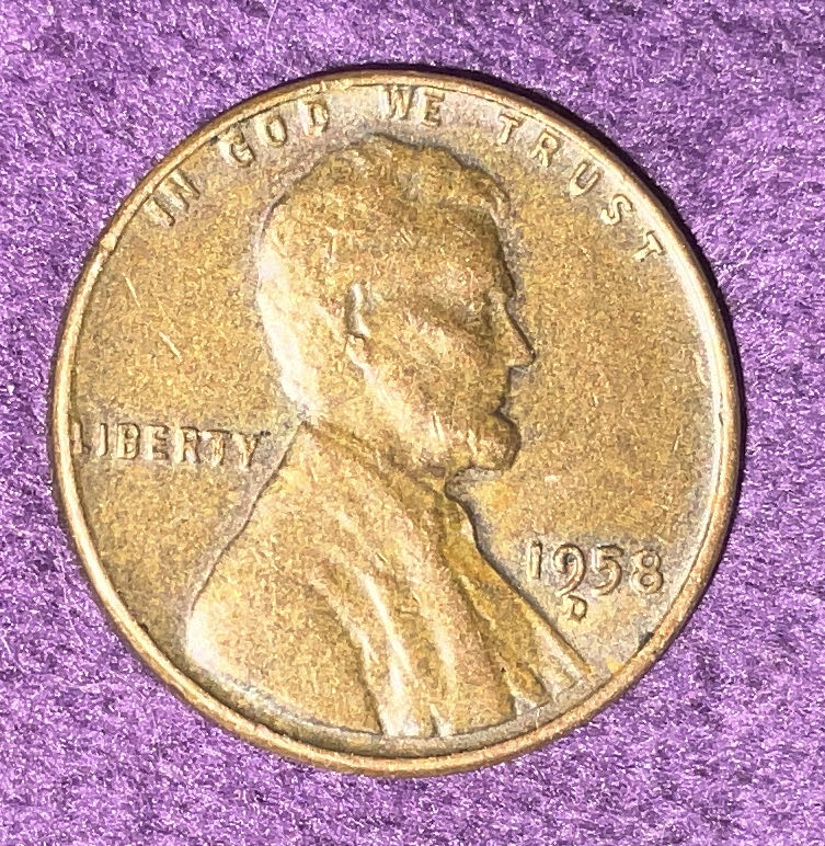 Penny 1958 Lincoln D  coin collectible - Main Image 3