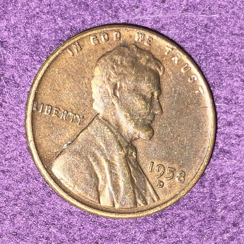 Penny 1958 Lincoln D  coin collectible - Main Image 3