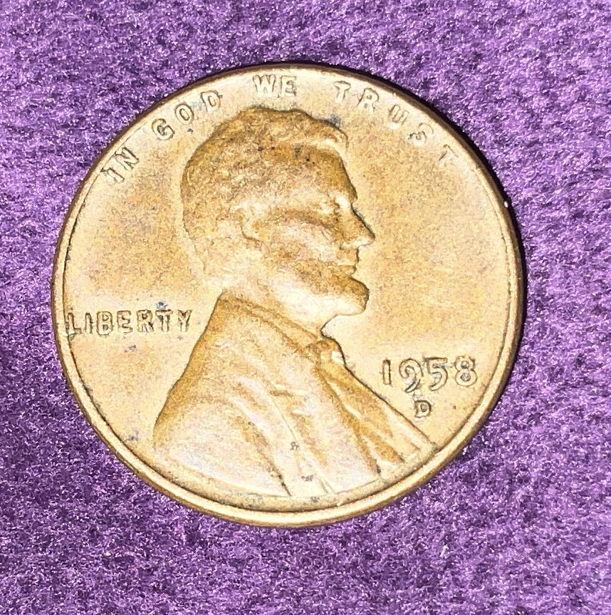 Penny 1958 Lincoln D  coin collectible - Main Image 3