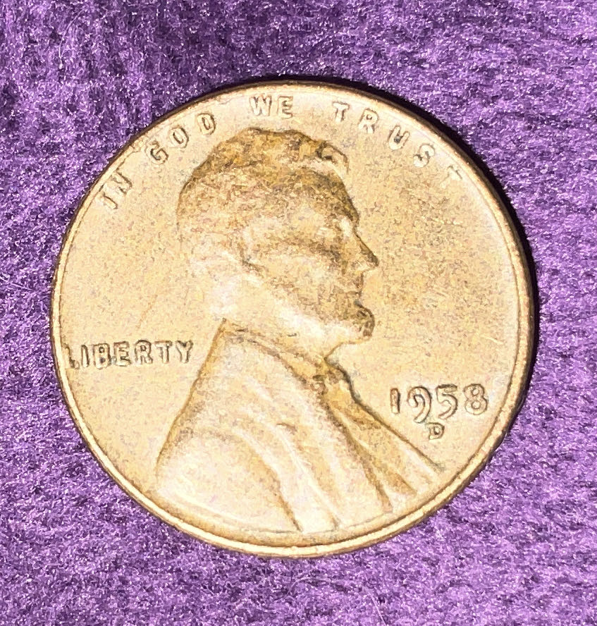 Penny 1958 Lincoln D  coin collectible - Main Image 3