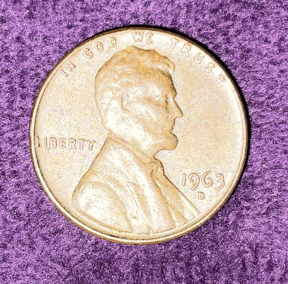 Penny 1963 Lincoln D  coin collectible - Main Image 3