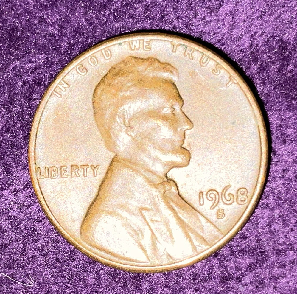Penny 1968 Lincoln S  coin collectible - Main Image 3