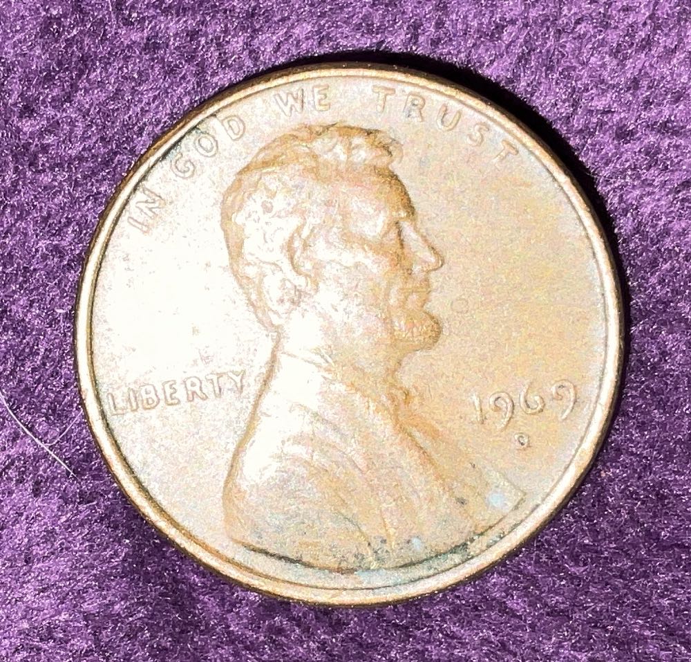 Penny 1969 Lincoln D  coin collectible - Main Image 3