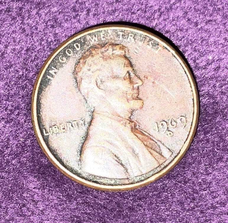 Penny 1969 Lincoln D  coin collectible - Main Image 3