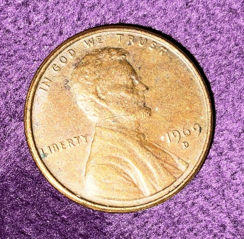 Penny 1969 Lincoln D  coin collectible - Main Image 3