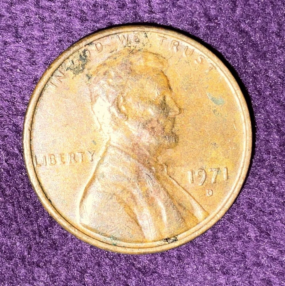 Penny 1971 Lincoln D  coin collectible - Main Image 3