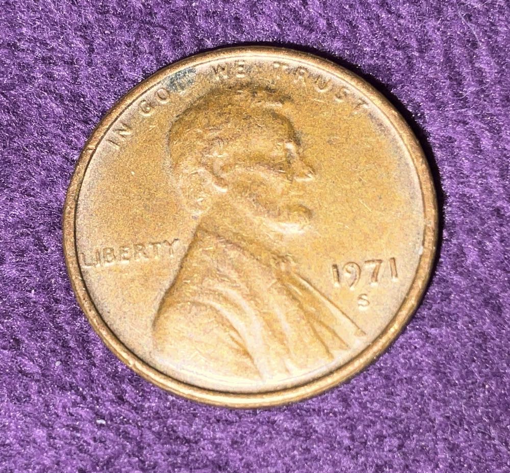 Penny 1971 Lincoln S  coin collectible - Main Image 3