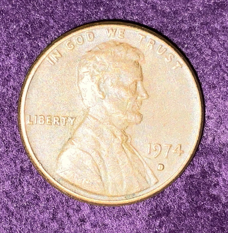 Penny 1974 Lincoln D  coin collectible - Main Image 3