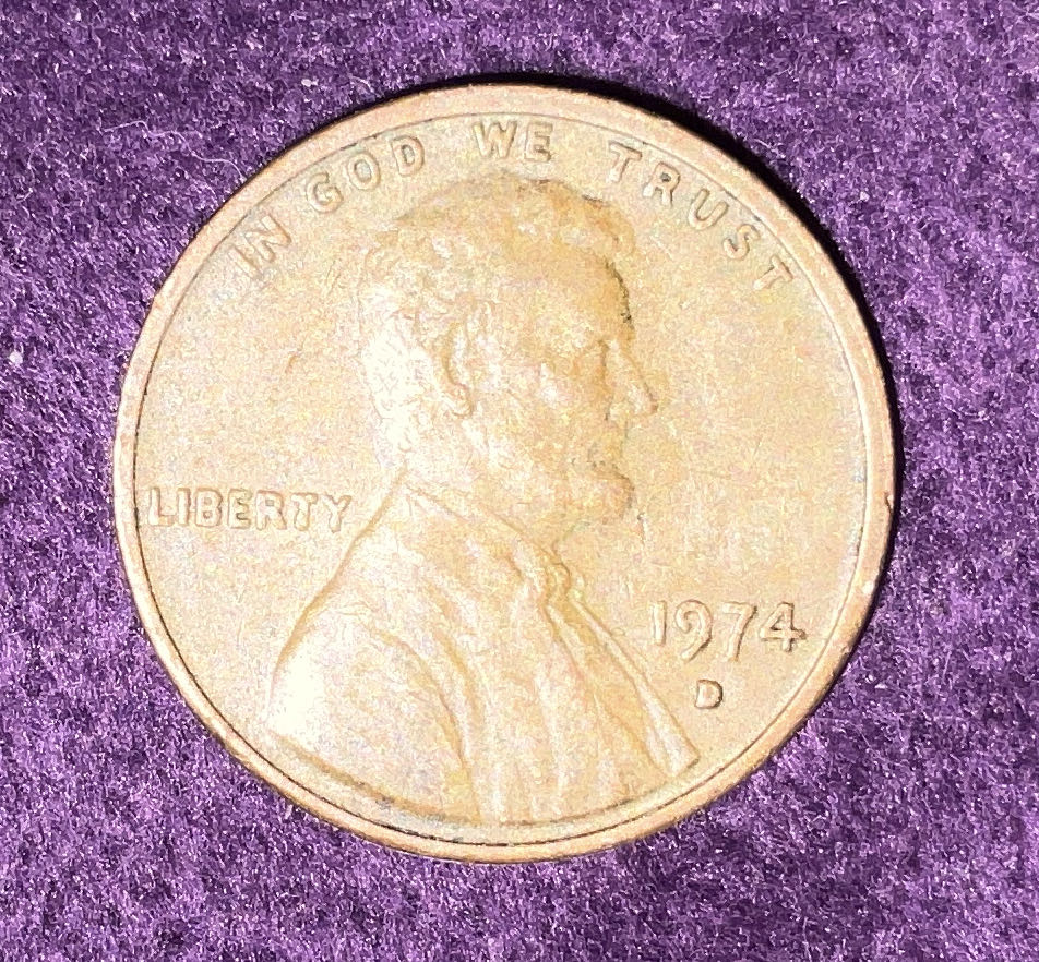 Penny 1974 Lincoln D  coin collectible - Main Image 3