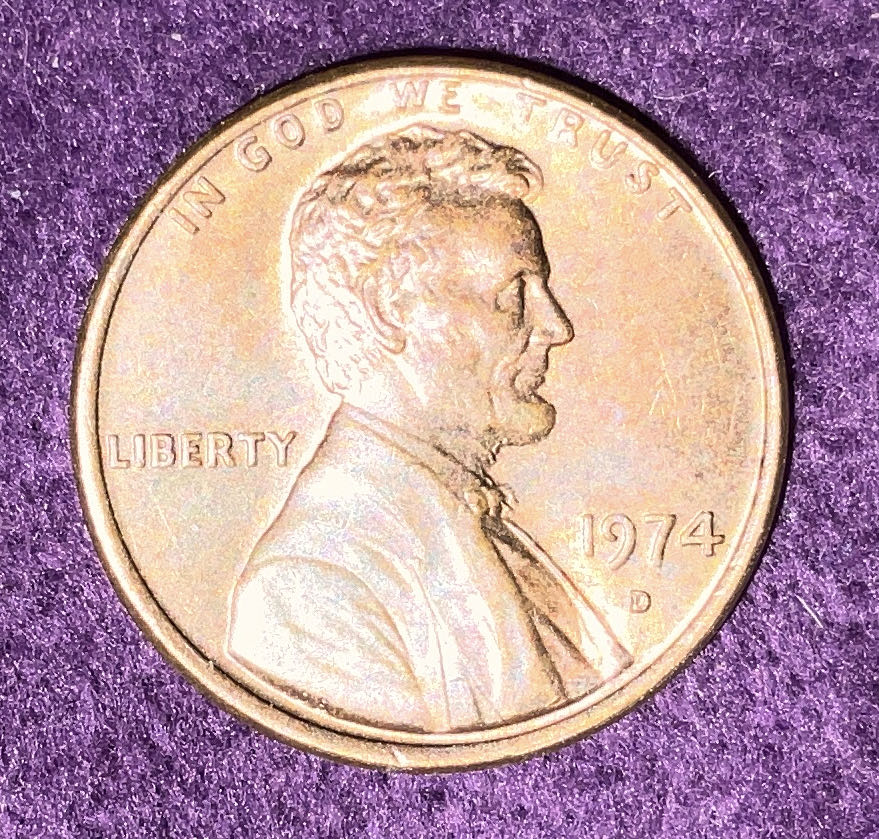 Penny 1974 Lincoln D  coin collectible - Main Image 3