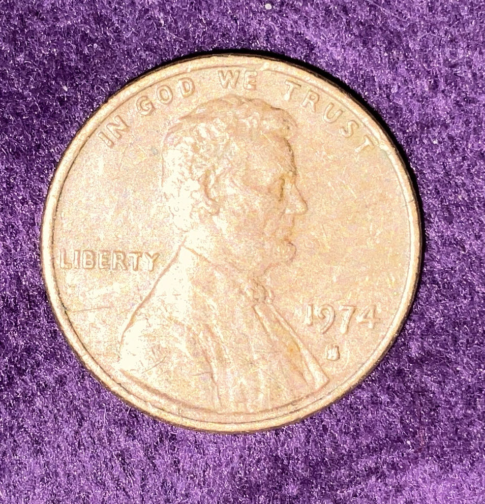 Penny 1974 Lincoln S  coin collectible - Main Image 3