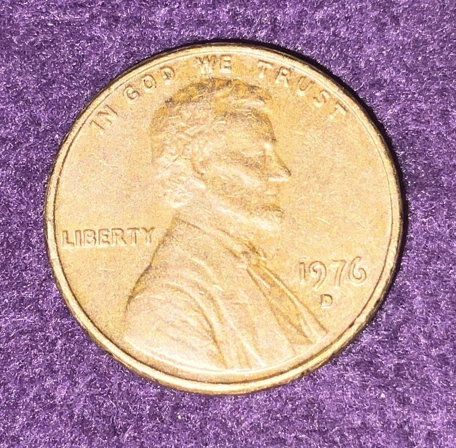 Penny 1976 Lincoln D  coin collectible - Main Image 3