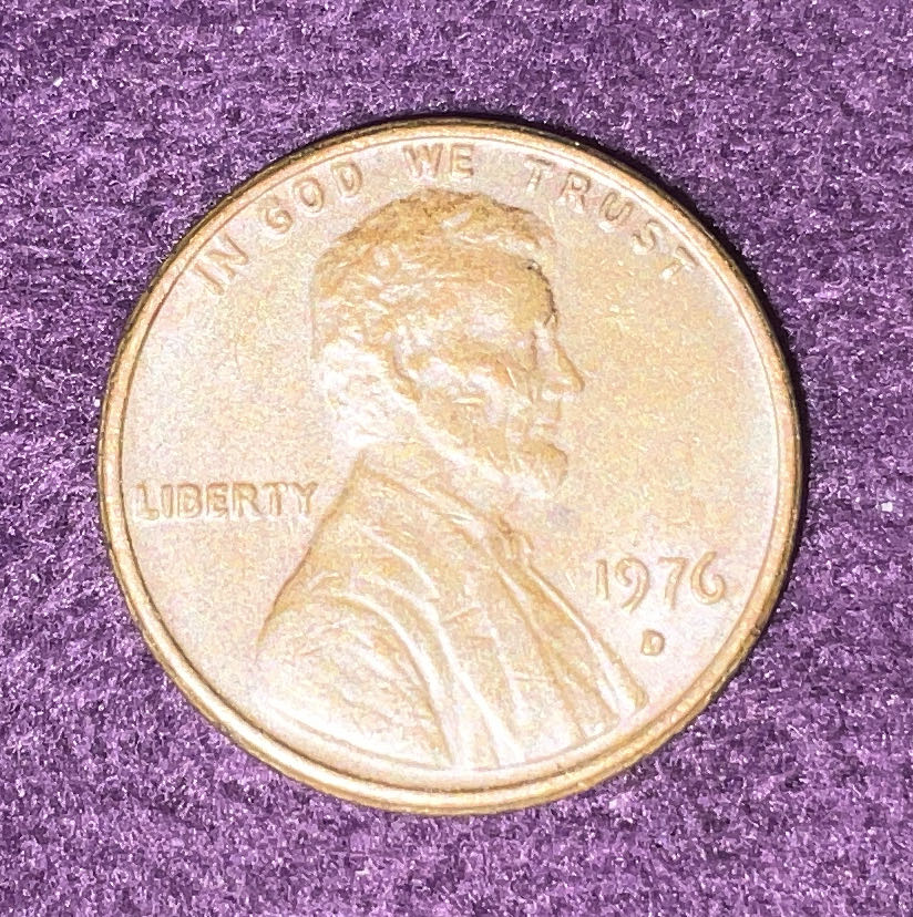 Penny 1976 Lincoln D  coin collectible - Main Image 3