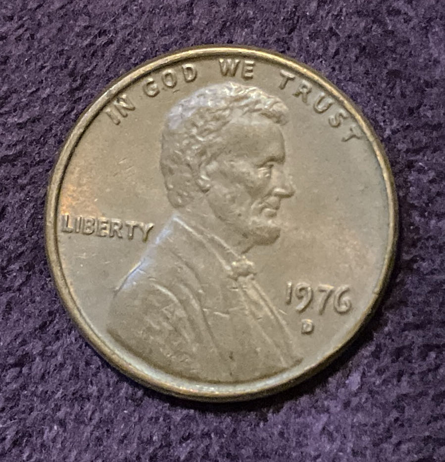 Penny 1976 Lincoln D  coin collectible - Main Image 3