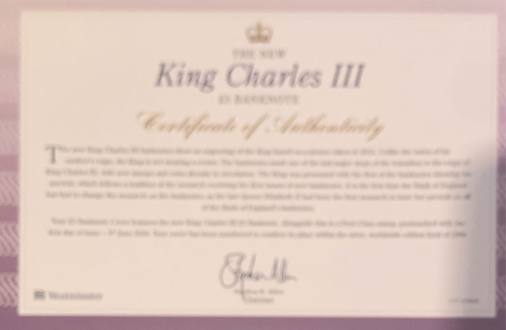King Charles III £5 Note  coin collectible - Main Image 2