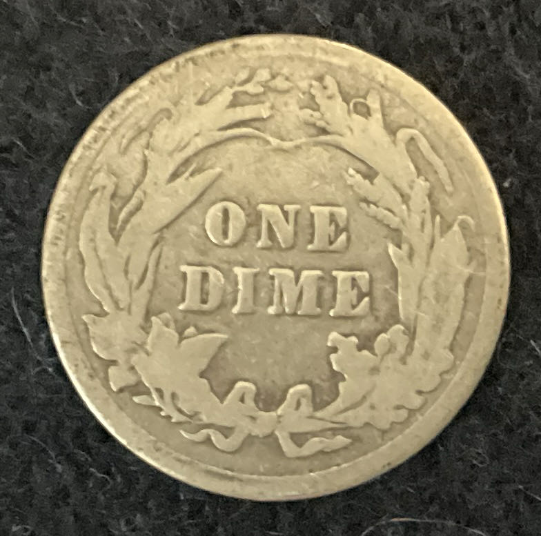 Dime 1914 Barber  coin collectible - Main Image 2