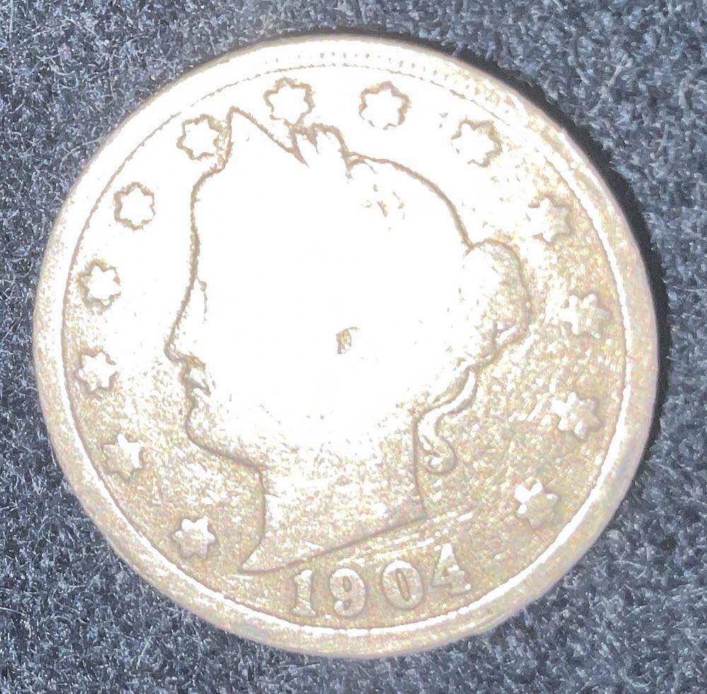 Nickel Liberty 1904 1  coin collectible - Main Image 3
