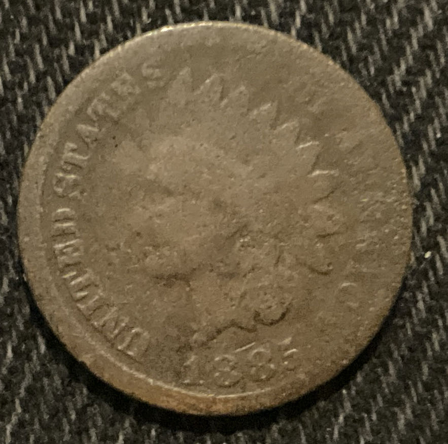 Penny 1885 Indian Head  coin collectible - Main Image 3
