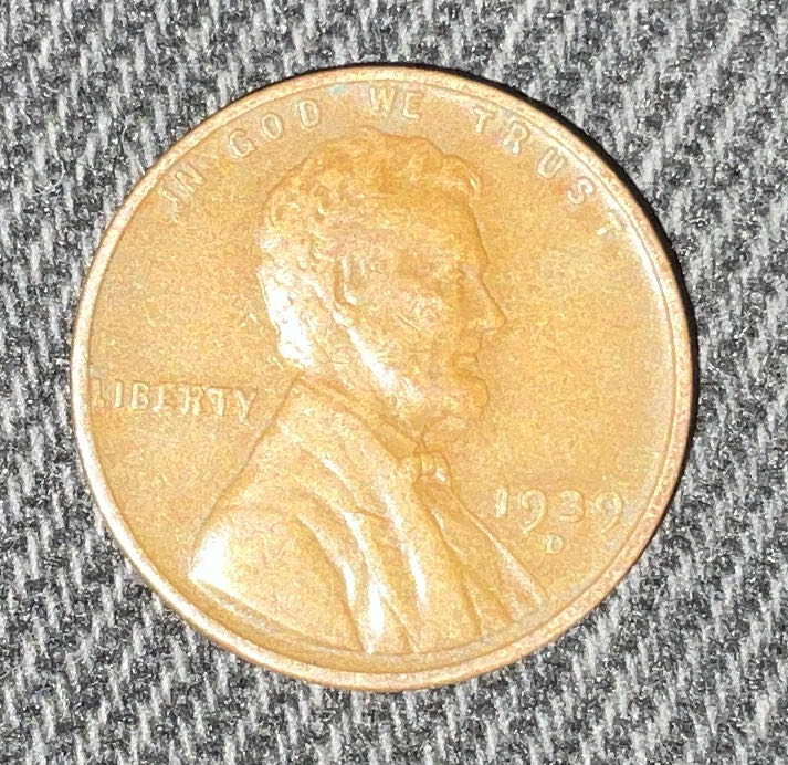 Penny 1939 Lincoln D  1  coin collectible - Main Image 3