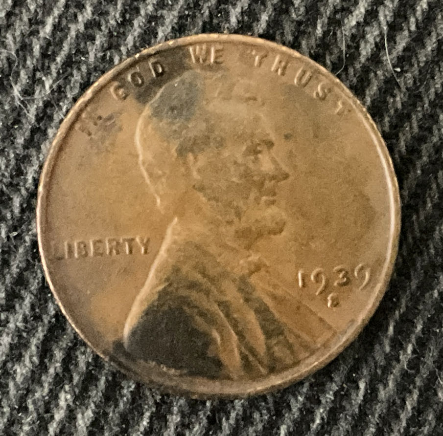 Penny 1939 Lincoln S  1  coin collectible - Main Image 3