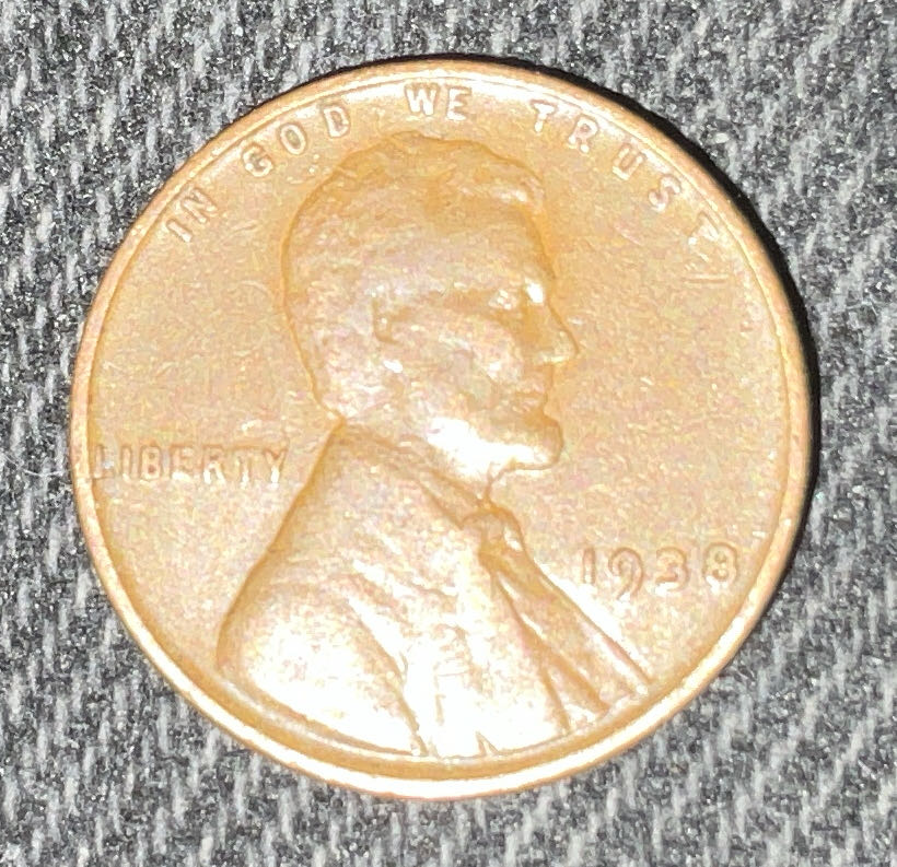 Penny 1938 Lincoln  coin collectible - Main Image 3