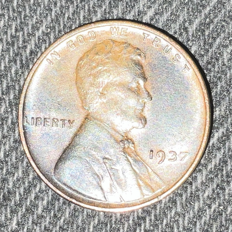 Penny 1937 Lincoln  2  coin collectible - Main Image 3