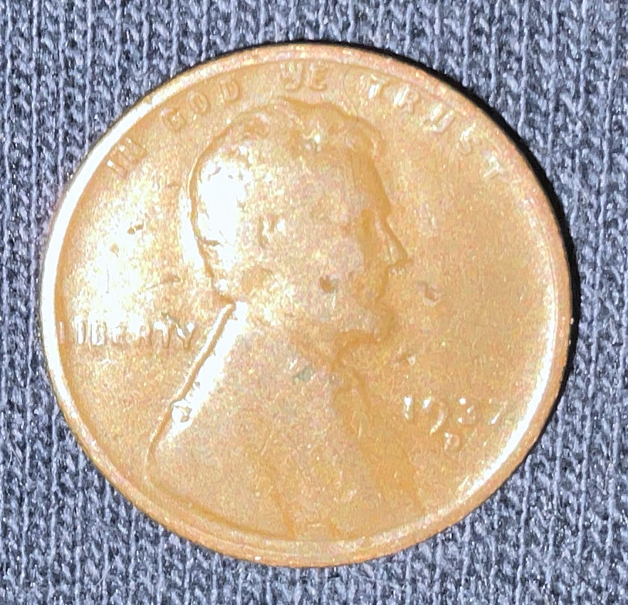 Penny 1937 Lincoln D  1  coin collectible - Main Image 3