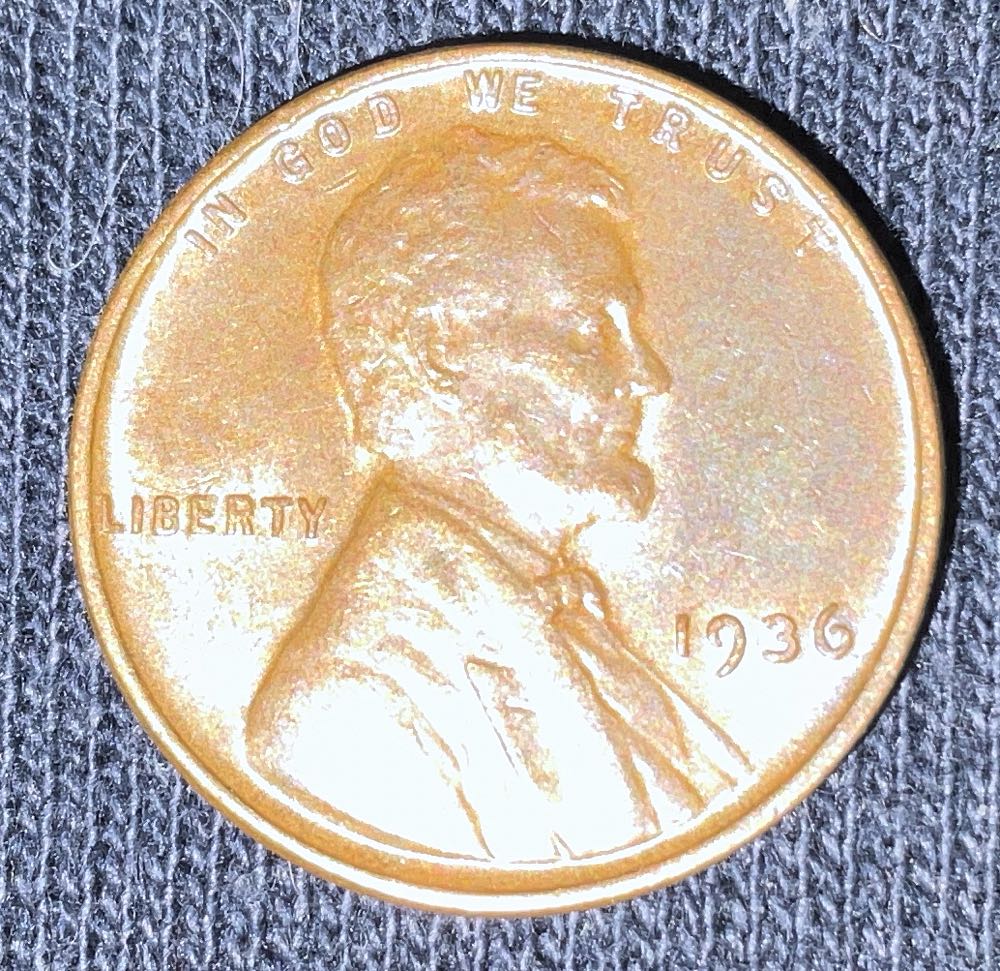 Penny 1936 Lincoln  2  coin collectible - Main Image 3