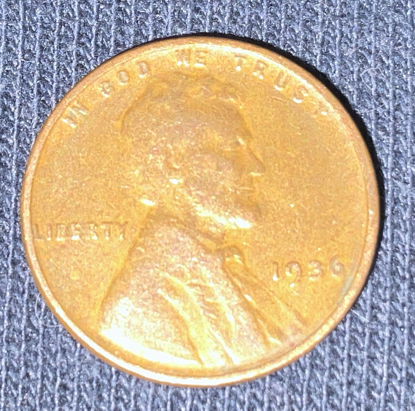 Penny 1936 Lincoln  8  coin collectible - Main Image 3