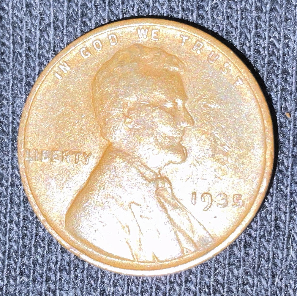 Penny 1935 Lincoln  2  coin collectible - Main Image 3