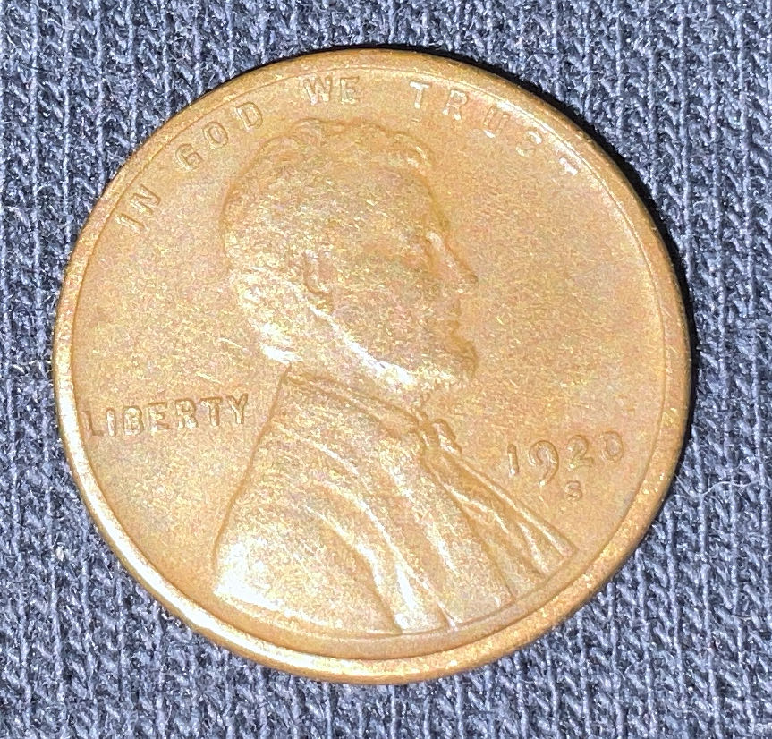 Penny 1920 Lincoln S  coin collectible - Main Image 3