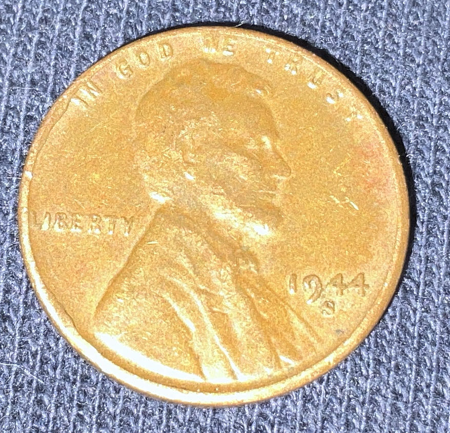 Penny 1944 Lincoln S 4  coin collectible - Main Image 3