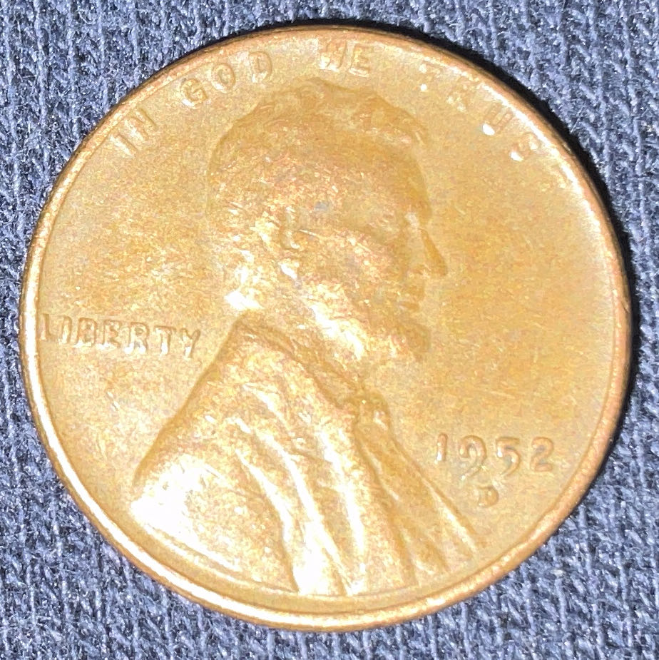 Penny 1952 Lincoln D 12  coin collectible - Main Image 3