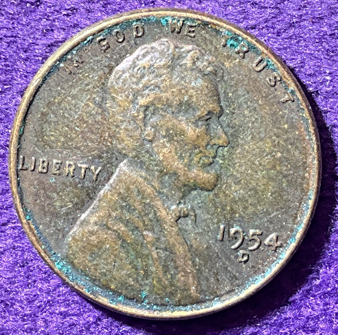 Penny 1954 Lincoln D 6  coin collectible - Main Image 3