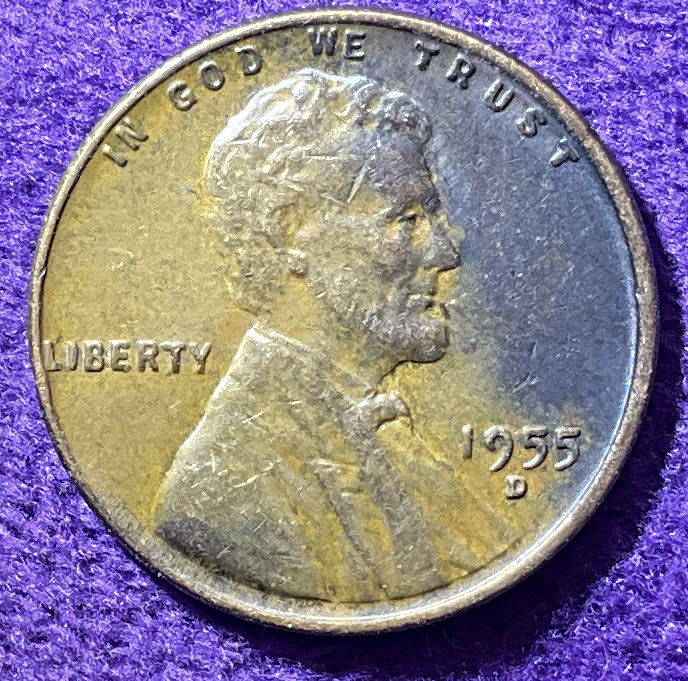 Penny 1955 Lincoln D 15  coin collectible - Main Image 3