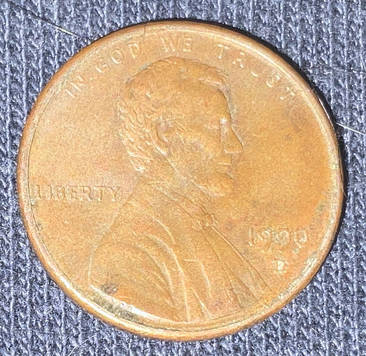 Penny 1990 Lincoln D  coin collectible - Main Image 3