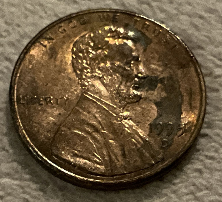 Penny 1995 Lincoln D  coin collectible - Main Image 3