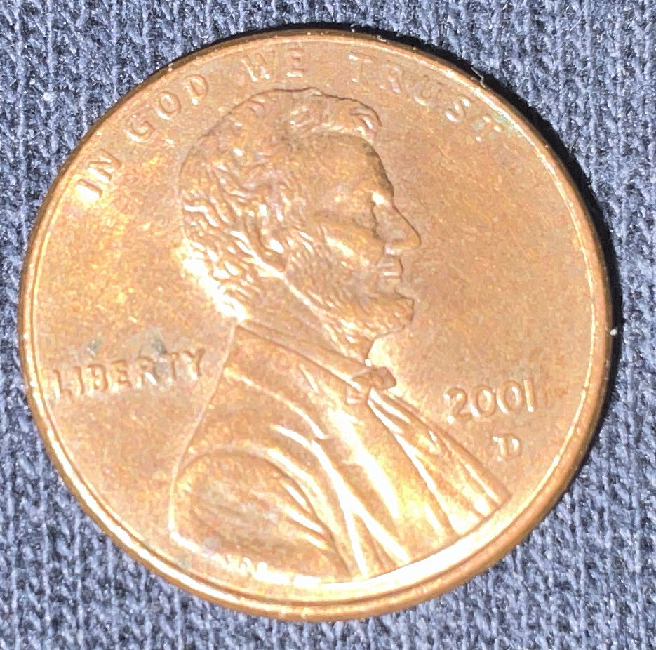 Penny 2001 Lincoln D  coin collectible - Main Image 3