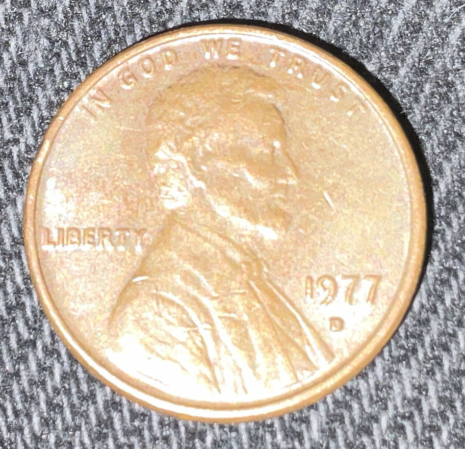 Penny 1977 Lincoln D  coin collectible - Main Image 3